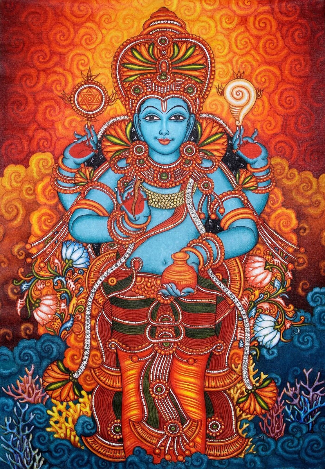Lord Dhanvantari, the divine healer and God of Ayurveda