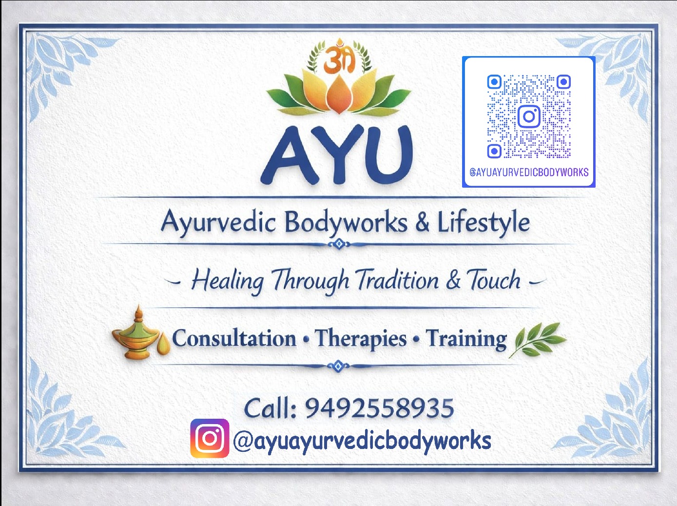 AYU Ayurvedic Bodyworks and Lifestyle poster
