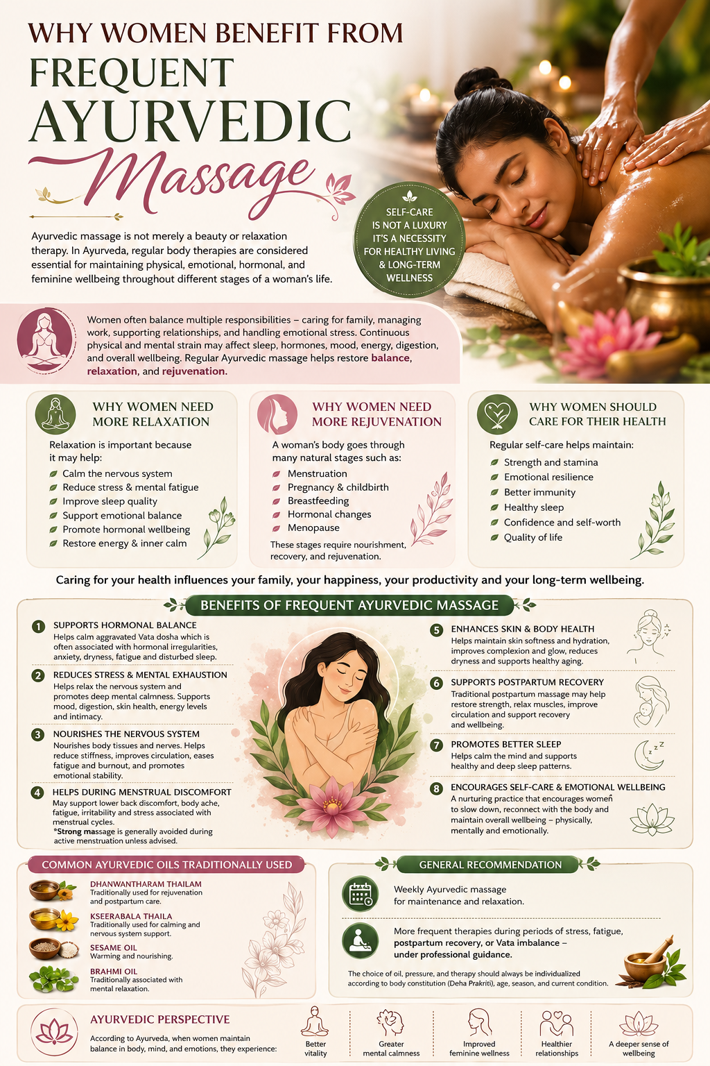 Why women benefit from frequent Ayurvedic massage